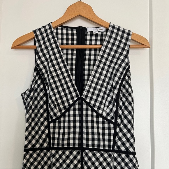 TOME Gingham Ruffle Hem Dress - Picture 4 of 12